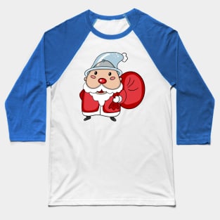 Santa Claus Wearing A Transparent Blue Hat Baseball T-Shirt